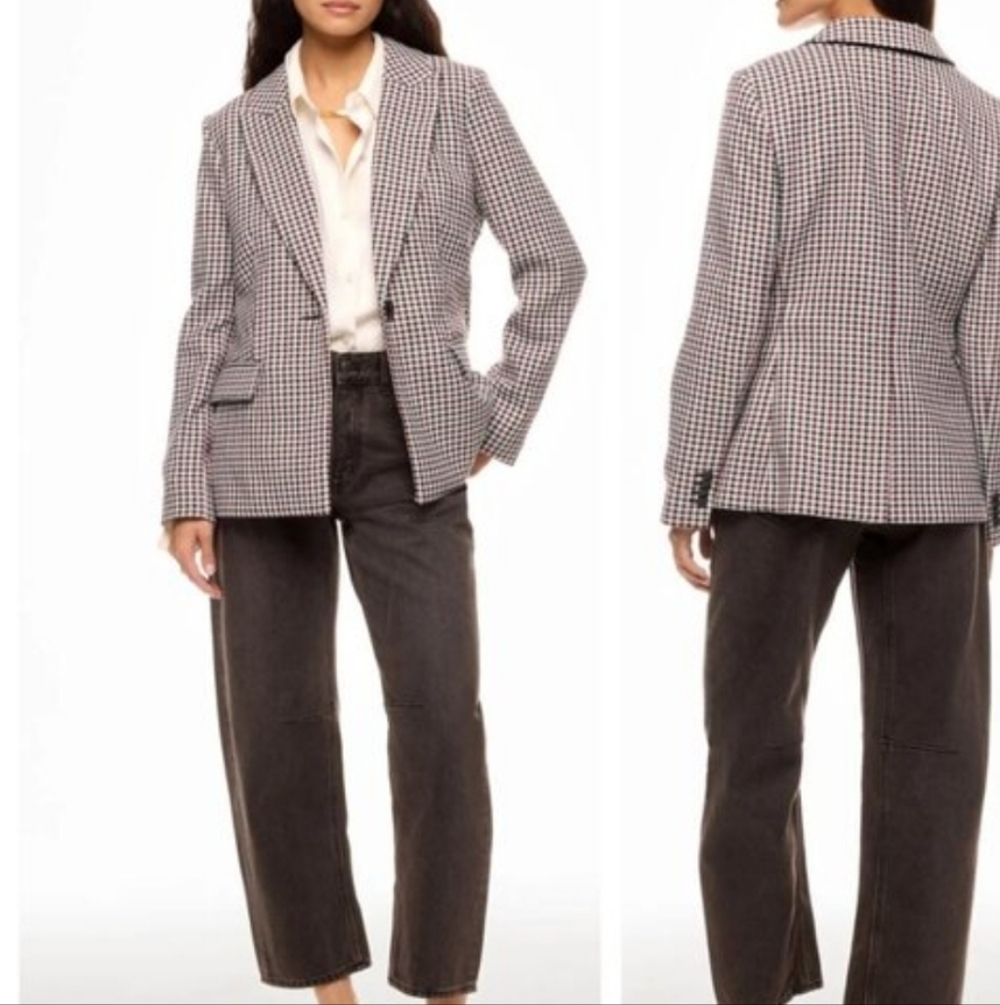 NEW! MADEWELL Alston Gingham Wool Blend Twill Slim Fit Tailored Blazer 12. - Picture 6 of 14